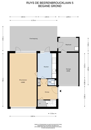 Floorplan - Ruys de Beerenbroucklaan 5, 6129 HA Urmond